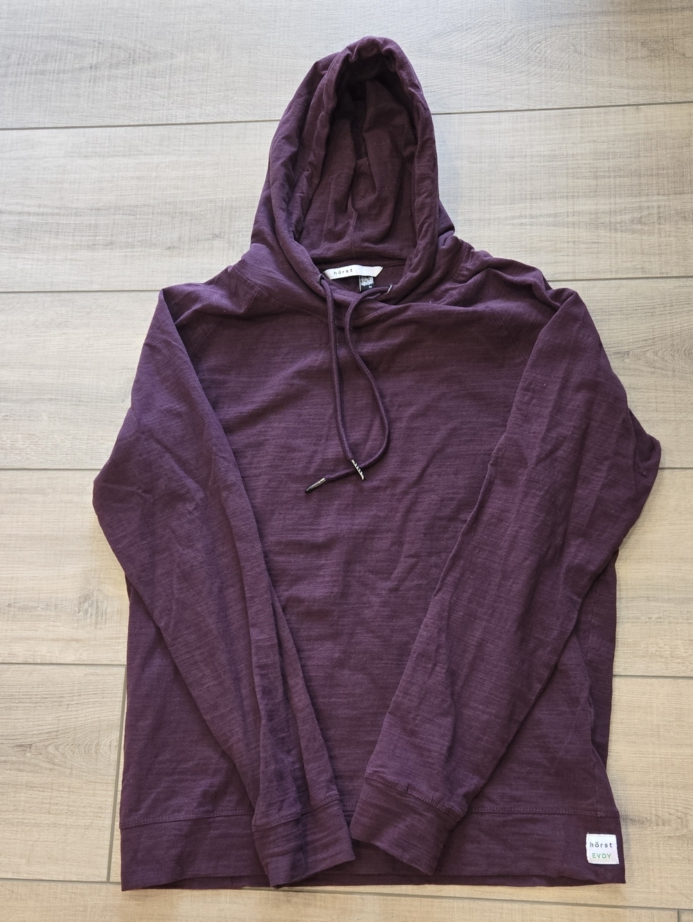 Men’s Crewneck Hoodie Sweater in Deep Plum